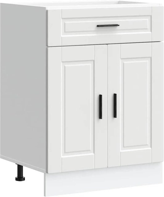 vidaXL Küchenunterschrank Porto in Weiß aus Holzwerkstoff, B/T/H: 60 x 46 x 81,5 cm - Bild 1