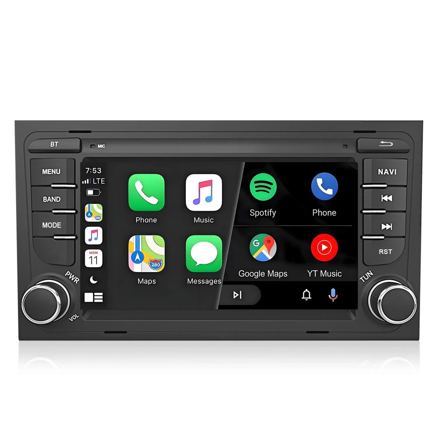 Junsun Autoradio mit Bluetooth für Audi A4 S4 B6 B7 RS4 in Schwarz - Bild 2