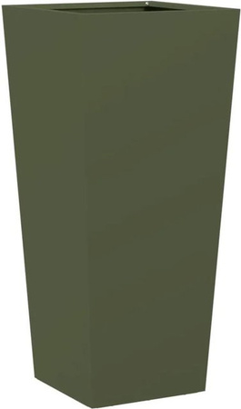 vidaXL Pflanzkübel aus Stahl in Grün, B/T/H: 35 x 35 x 75 cm
