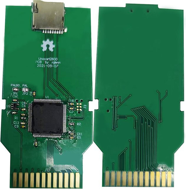 SONGFINN Atari 2600 Flashcard V2 DIY Retro-Spielekonsolen-Patrone in Grün - Bild 1