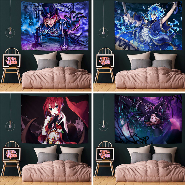 Twisted Wonderland Anime Wandteppich Science Fiction Wandkunst für dein Zimmer Dekor - Bild 1