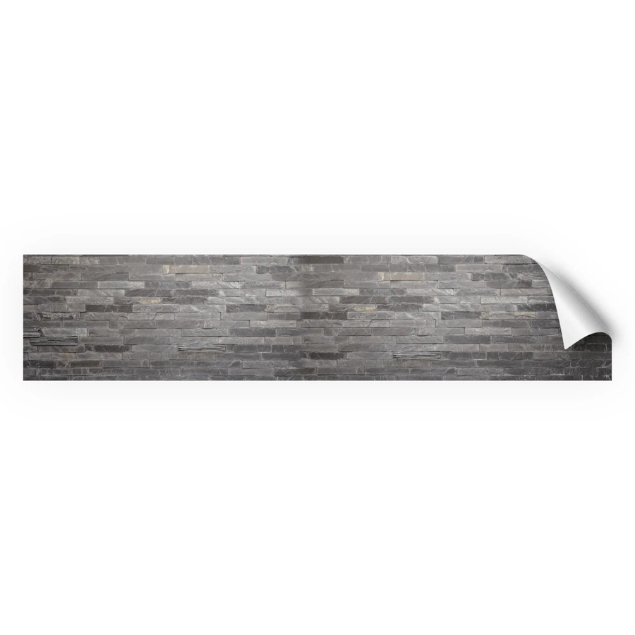 Myspotti Küchenrückwandfolie Black Bricks in Fliesenoptik, Selbstklebend, B: 280 cm, H: 60 cm - Bild 2