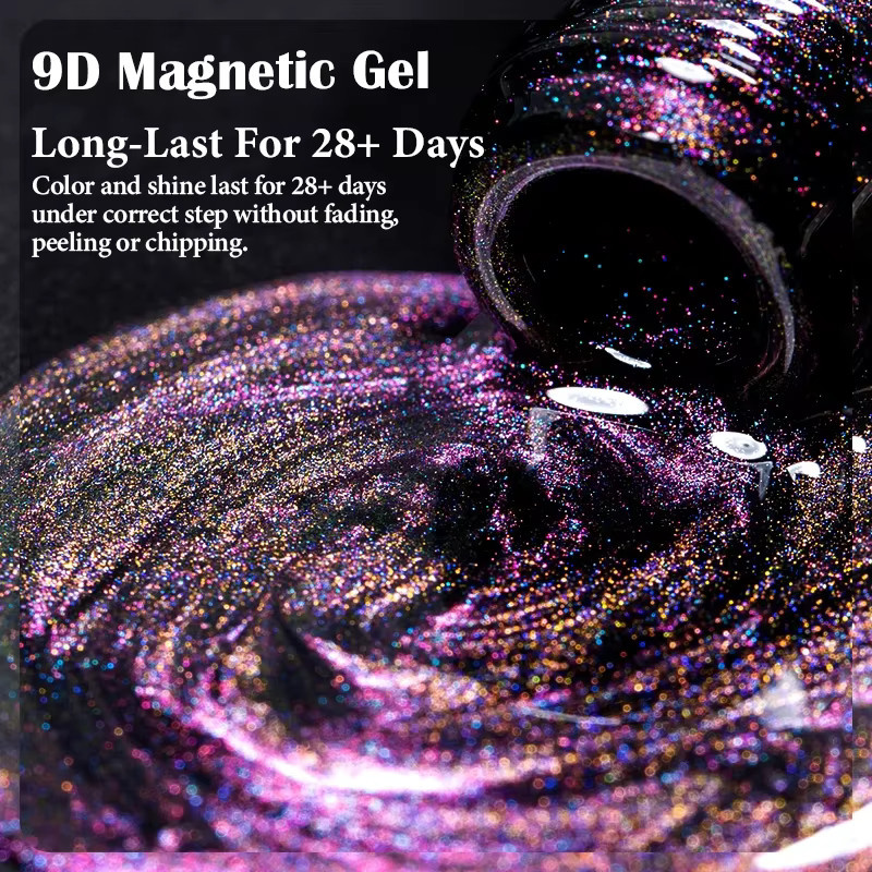 MEET ACROSS Regenbogen Magnet-Nagelgel, 7 ml, glänzend - Bild 5