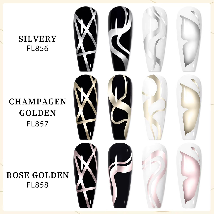 Four Lily Metallic Gel-Nagellack, Silvery, FL856 - Bild 4