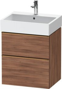 Duravit Waschtischunterschrank D-Neo in Weiß und Braun, Wandmontage, B/H/T: 58,4 x 62,5 x 44,2 cm - Bild 1