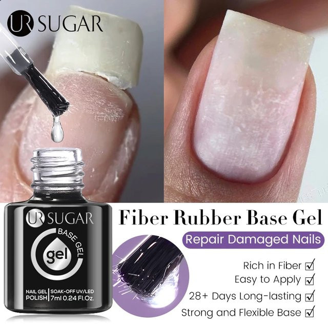 UR SUGAR Faser-Gummi-Basisgel, klar, 7 ml - Bild 1