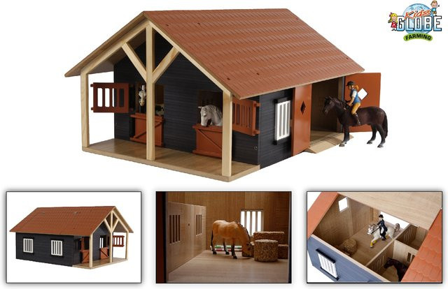 KidsGlobe Farming Pferdestall Holz Maßstab 1:24 - Bild 1