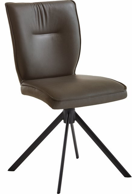 Polsterstuhl STUDIO-LINE von NIEHOFF SITZMÖBEL aus Leder und Metall in Schwarz, Grau oder Braun - Bild 1