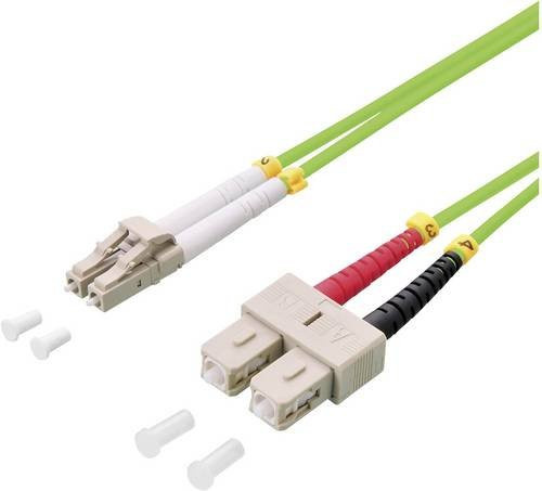 LogiLink FP5LS20 Glasfaser LWL Anschlusskabel Multimode 50/125 µm, Farbe: Grün, Länge: 20,00 m - Bild 1