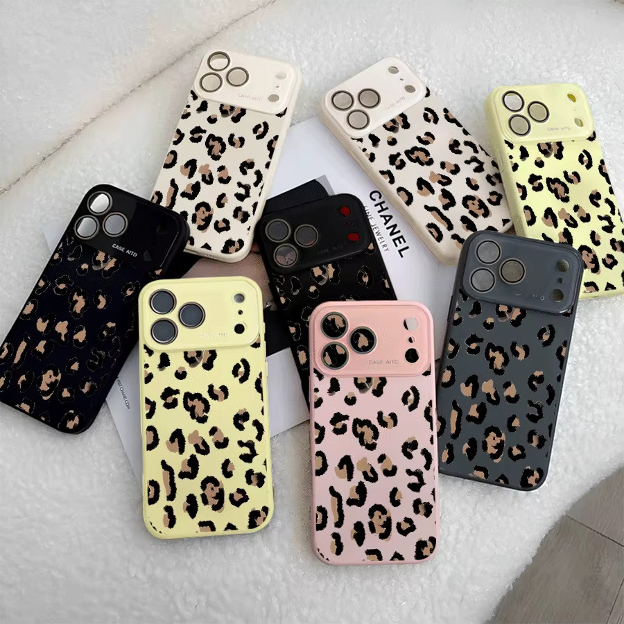 Elegante Handyhülle im Leopardenmuster in Weiß für iPhone 17 Pro Max, 16, 15, 14, 13 und 12 Pro Max - Bild 3