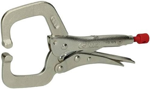 KS Tools Schweiß-Klammer-Gripzange aus Chrom-Molybdän in Silber, Spannbereich 0-35mm - Bild 1