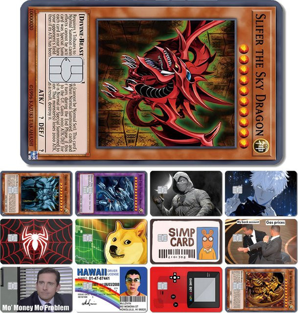 Bandai Mcloving Yo-gi-oh Meme Cartoon Spinne Rote Augen Schwarzer Drache PVC Aufkleber - Bild 1