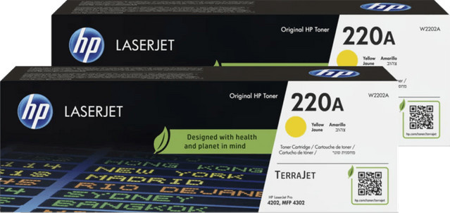 HP 220A LaserJet Toner Gelb im 2er-Pack für HP Color LaserJet Pro 4302 - Bild 1