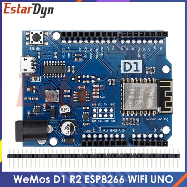 WeMos D1 R2 WiFi Uno ESP8266 NodeMCU Kompatibles Board in Blau - Bild 1