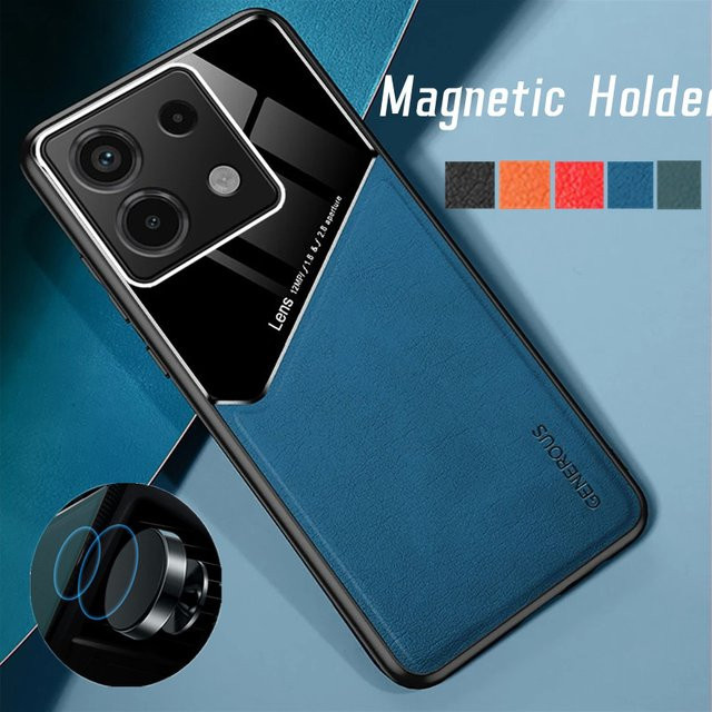 Stoßfeste Schutzhülle mit Magnethalterung für Xiaomi Poco X6 und M6 Pro 5G/4G in Schwarz - Bild 1