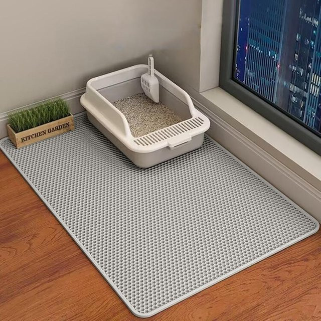 Pet Products My Katzenstreumatte wasserdicht und doppelschichtig, grau, B: 60 cm, H: 90 cm - Bild 1