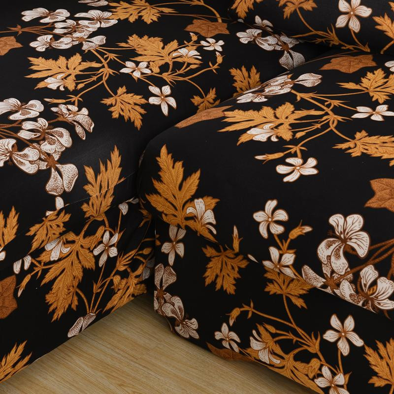 S-EMIGA L-Form Sofa Abdeckung mit geometrischem Print, elastischer Stretch-Bezug aus Polyester, Multicolor, für Ecksofas 90-140 cm - Bild 1