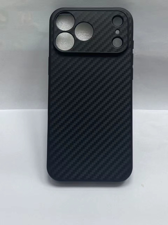 Stoßfeste Handyhülle im Kohlefaser-Texturmuster für Apple iPhone 17, 16, 15, 14, 13, 12, 11 Pro Max, XS, XR in Schwarz - Bild 2