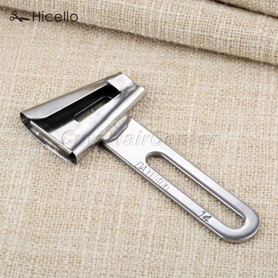 Hicello Gürtelschlaufenmaschine mit Metallnadel und Frontschneider in Silber für Coverstitch-Nähmaschinen, 8mm-20mm - Bild 2
