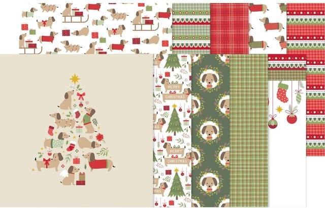Papier-Set Woofy Christmas - Bild 1