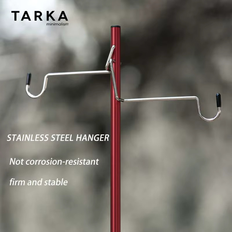 TARKA Camping-Lichthalter in Rot, verstellbarer und abnehmbarer Lichtständer für Zelt und Tablet, ultraleicht und tragbar - Bild 4