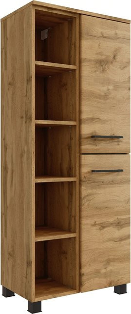 Held Möbel Midischrank Florenz in Wotaneiche, Breite: 55 cm, Höhe: 130 cm, Tiefe: 35 cm - Bild 1
