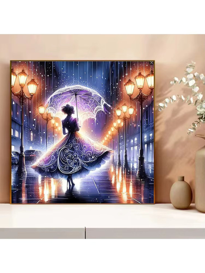 Evershine Kreuzstich-Set Porträt Mädchen mit bedruckter Leinwand, Multicolour, B/H: 30 x 30 cm - Bild 4