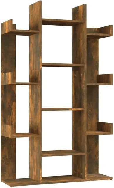 vidaXL Bücherregal in Räuchereiche, modernes Standregal aus MDF in Braun, B/T/H: 86 x 25,5 x 140 cm - Bild 1