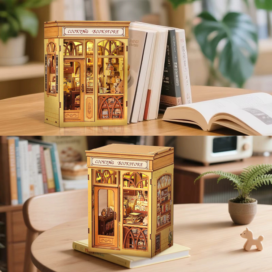 CUTEBEE DIY Book Nook Kit, Miniatur-Buchhandlung-Puppenhaus, Holz, ab 14 Jahren - Bild 3
