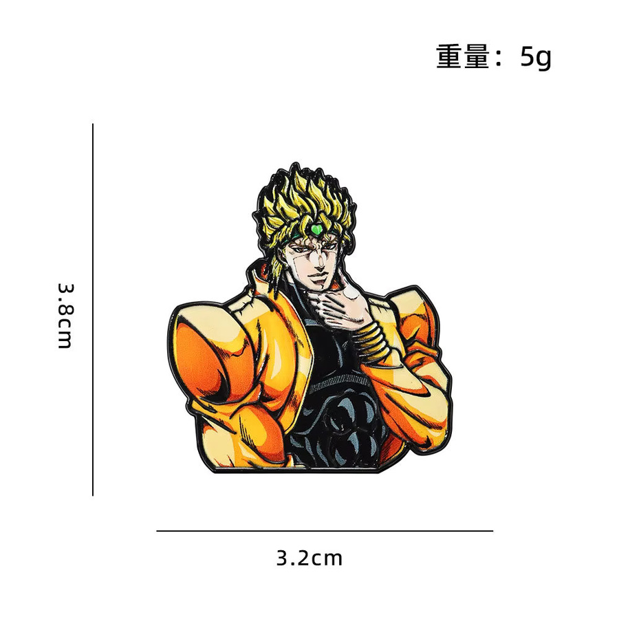 4 Stück JoJo's Bizarre Adventure Emaille-Pins, Bunt, Unisex - Bild 3