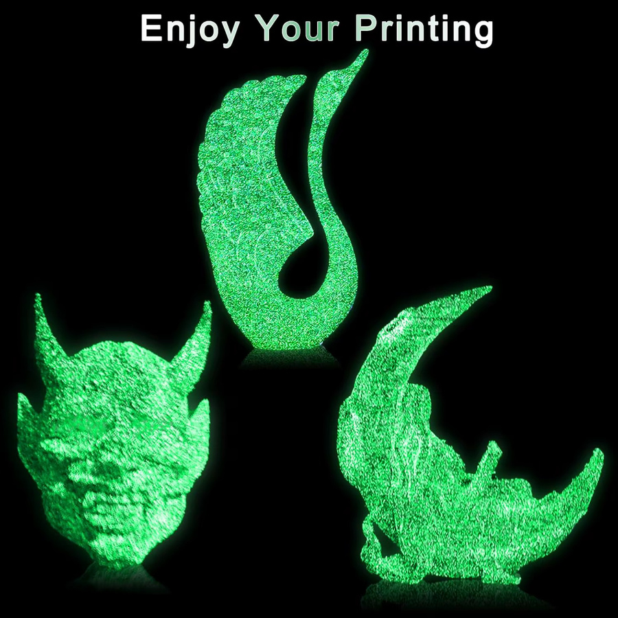 MANLANG PLA 3D-Drucker-Filament 1,75mm im Dunkeln leuchtend, grüner Sternenhimmel, 250g - Bild 4