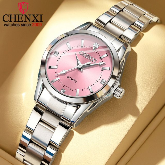 CHENXI Armbanduhr Edelstahl, Quarz, Schwarz, Damen - Bild 1