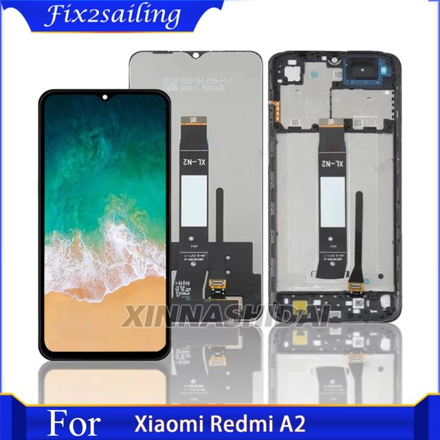 Xiaomi Redmi A2 LCD-Display mit Rahmen und Touchscreen Digitizer-Baugruppe in Schwarz - Bild 1