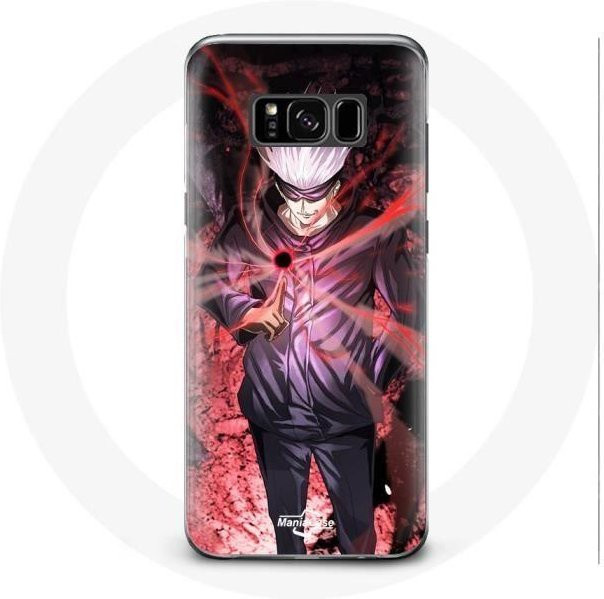 MANIACASE Handyhülle für Samsung Galaxy S8 mit Satoru Gojo Jujutsu Kaisen Manga-Kunst in Schwarz und Multicolour - Bild 1