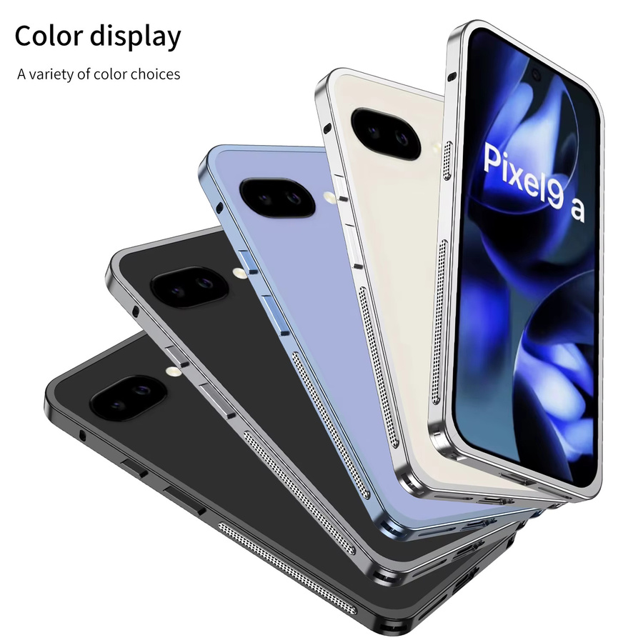 Metallrahmenhülle für Google Pixel 9A in Grau mit ultradünner Wärmeableitung und geteilter Bumper-Abdeckung - Bild 5