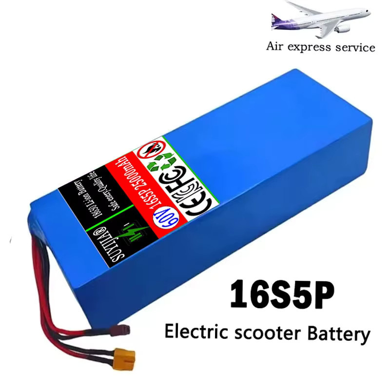 SUYIJIA Lithium-Akku 16S5P 60V 25Ah High-Power 2000W mit integriertem BMS in Blau für Motorrad, Roller und Fahrradmotor - Bild 2