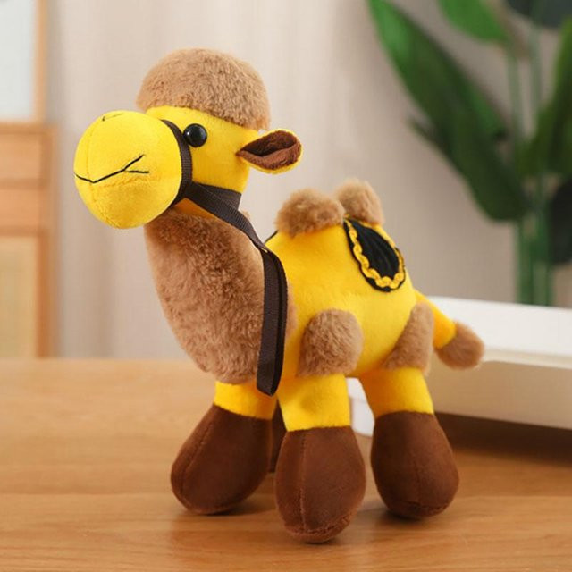 Yiran toy Kamel Plüschtier, Braun Weiß Gelb, 30cm - Bild 1