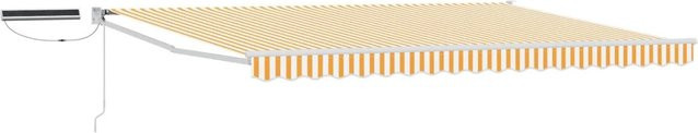 vidaXL Elektrische Ausziehbare Markise aus Polyester und Aluminium in Gelb und Weiß B: 4 m, T: 2 m - Bild 1