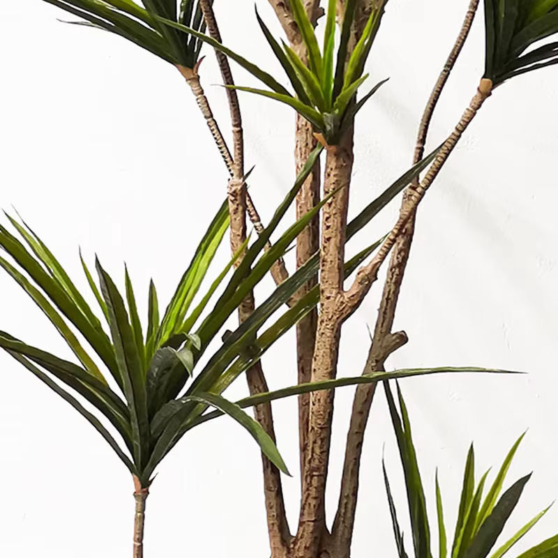 Künstliche Dracaena-Pflanze von ON-Merit in Grün, tropischer Topfbaum aus Kunststoff für deine Innendekoration und deinen Garten - Bild 5