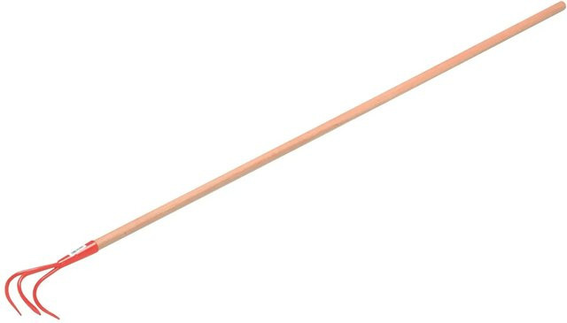 Eingestielter Grubber aus Stahl und Holz, Breite: 140 cm - Bild 1