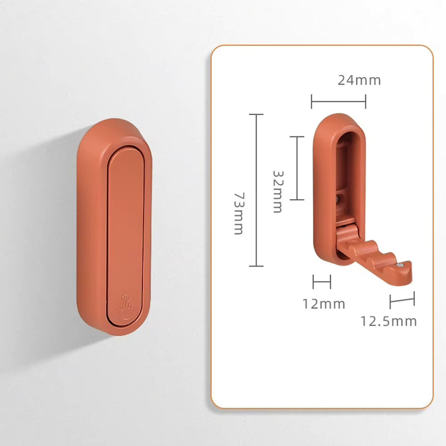VIBRATITE Klappbarer Wandhaken aus Zinklegierung in Weiß für Kleidung und Handtücher - Bild 3