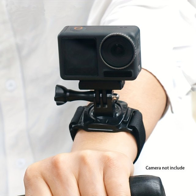 360-Grad-Drehbare Handschlaufe Bandhalterung für GoPro Hero 13 12 11 10 9 8 7 6 5, DJI Osmo Action 5Pro 4 und Insta360 in Schwarz - Bild 1