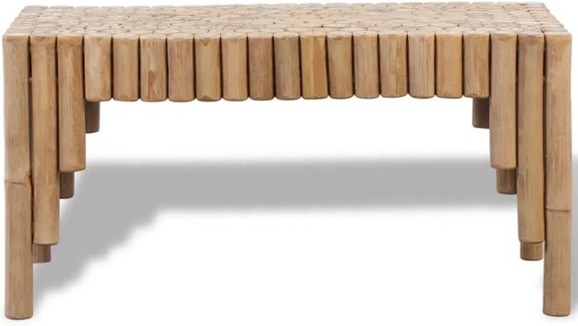 vidaXL Couchtisch aus Bambus in Braun, rechteckig, B/T/H: 35 x 35 x 35 cm - Bild 1