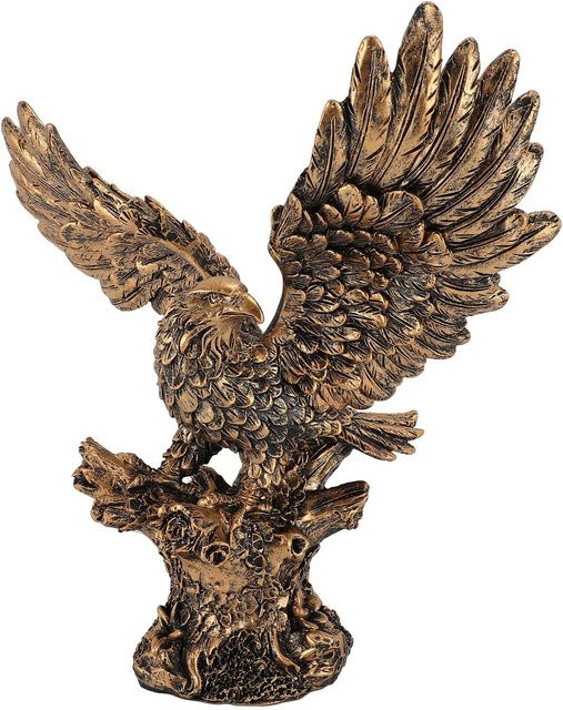 Handgeschnitzte Adlerstatue aus Harz in Schwarz als moderne Skulptur für dein Büro oder Zuhause von GoolRC - Bild 1