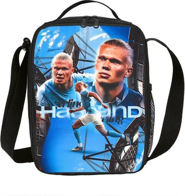 Isolierte Lunchtasche Haaland Fußballstar von Fancy Style Studio, auslaufsichere Thermotasche in Mehrfarbig - Bild 1