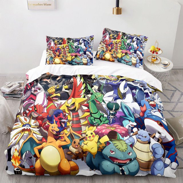 Pokemon Pikachu 3D Bettwäsche Set Gu Tao für Kinder, Mehrfarbig, B/H: 140 x 210 cm - Bild 1