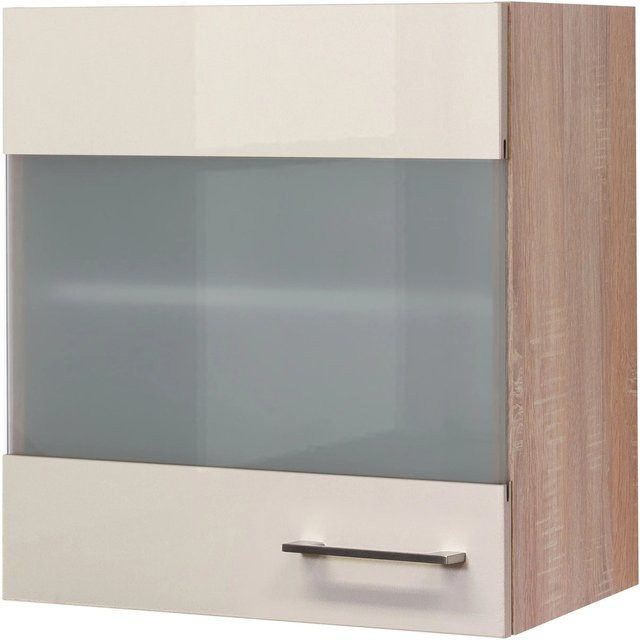 Flex-Well Küchen-Hängeschrank Orlando in Sonoma Eiche mit Glaseinsatz, Breite: 50 cm, Höhe: 32 cm, Tiefe: 12,5 cm - Bild 1