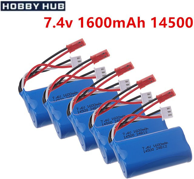 Wltoys Li-Ion Akku 7,4 V 1600 mAh mit JST-Stecker für WL917 RC Boot in Blau - Bild 1