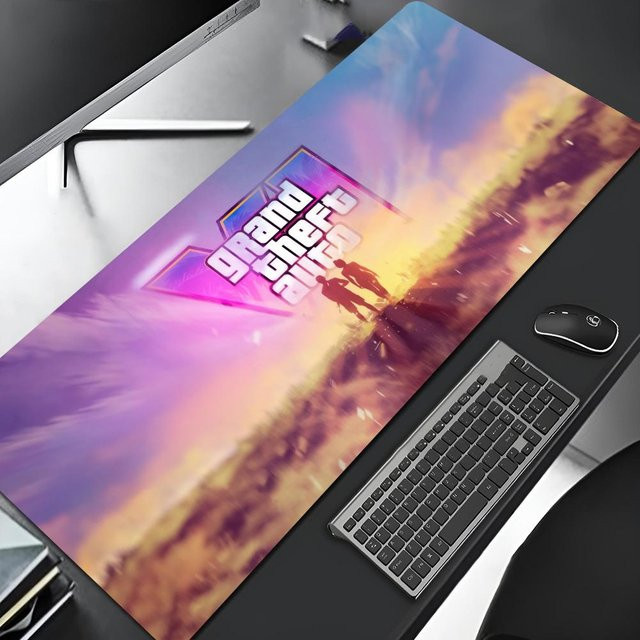 Rockstar Grand Theft Auto Gaming Mauspad Cartoon Lockedge in Multicolour, B/H/T: 80 x 40 x 0,2 cm - Bild 1