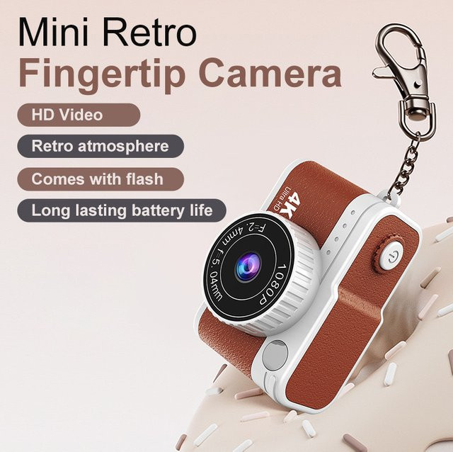EXquailty HD Retro Mini-Kamera mit 1,83 Zoll Bildschirm, 1080P Sport-Videorekorder im Vintage-Stil für Innen- und Außenbereich - Bild 1